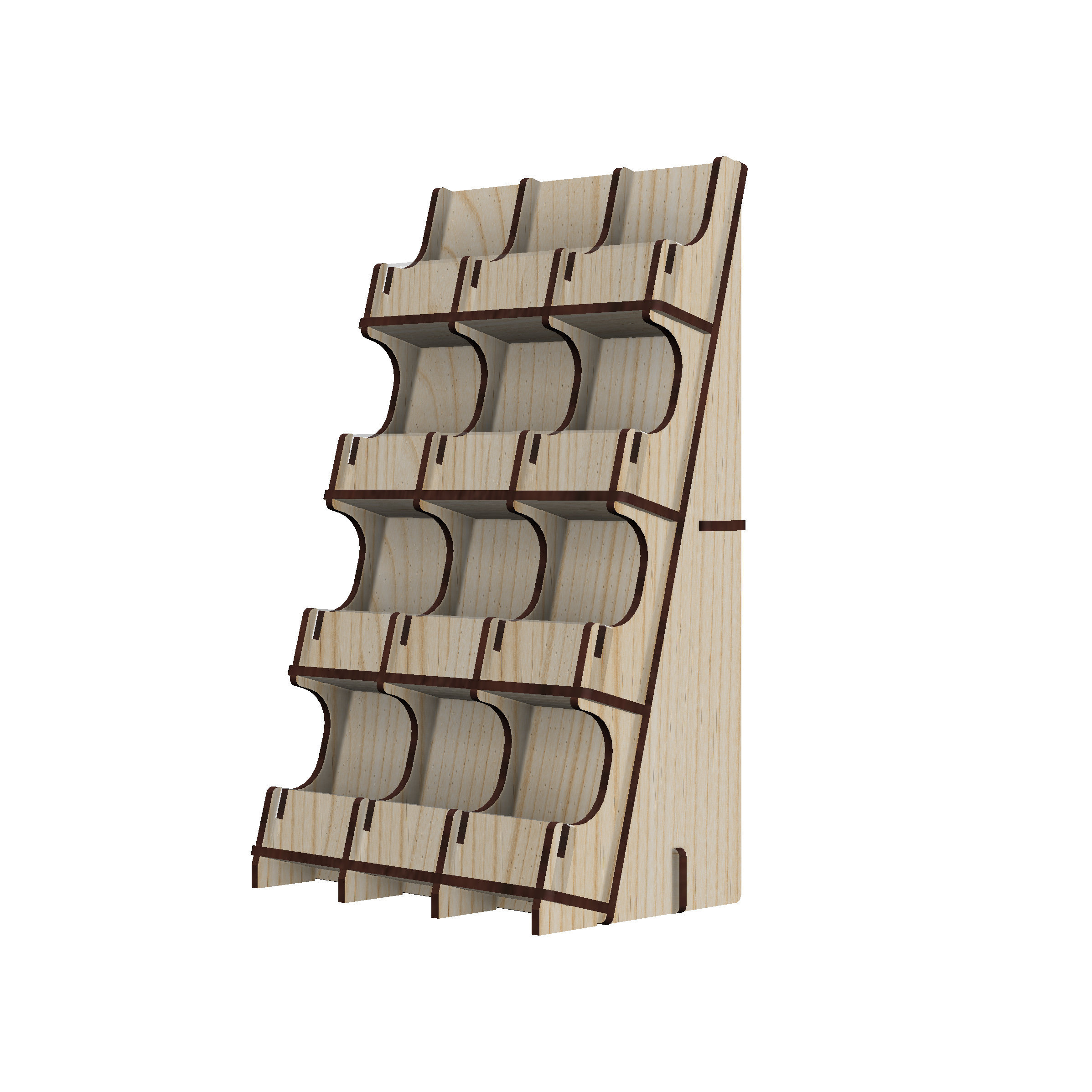 Sticker Grid Display 12 Grids Retail Display Stand for Stickers / Cards / Badge / Magnetic ...