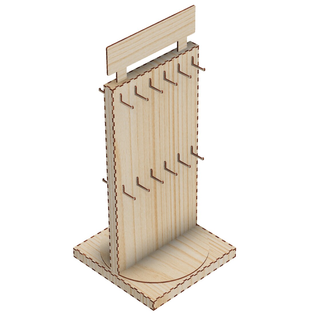 Rotating Bookmarks Rack 24 Hooks 2 Sides Rotating Retail Display Rack Stand for Bracelet ...