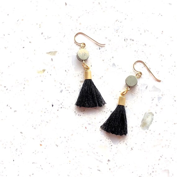 black tassel earrings australia
