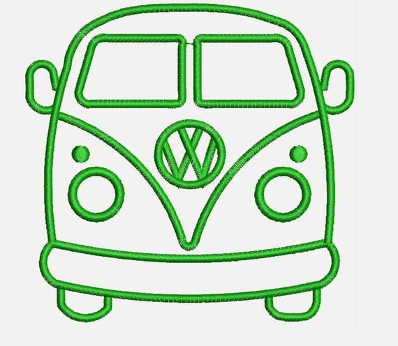 VW Volkswagen Bus Van Embroidery Design Instant Download | Etsy
