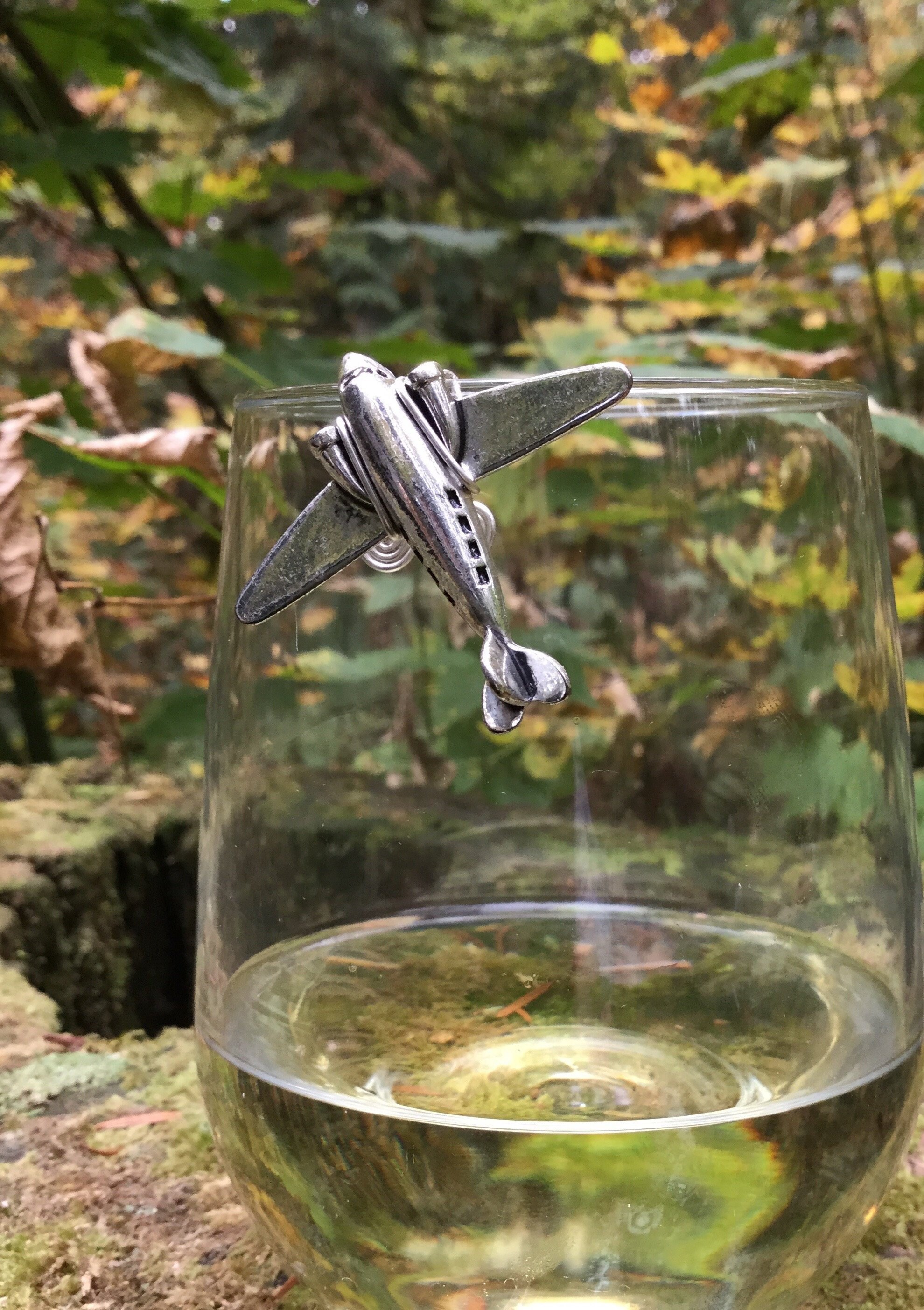 Airplane Wine Glass Marker Etsy