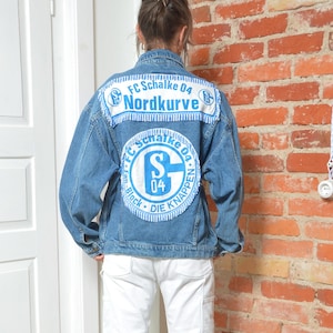 Vintage FC Schalke 04 Denim Jacket – German Football Fan Club Jean