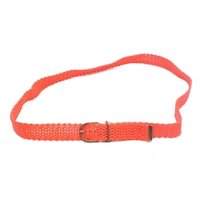 Vintage 80er Orange Nylon Webgürtel