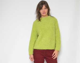 lime green womens sweater