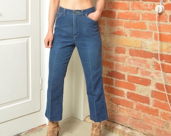 Vintage 80s Wrangler High Waist Jeans – Straight Leg Denim – Made in USA – Size Medium