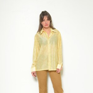 80's Abstract Print Collared Shirt / Vintage 1980s Long Sleeve Collared