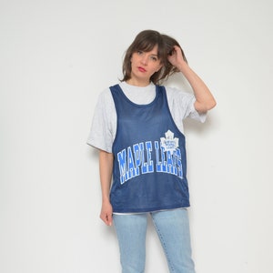 Toronto Maple Leaves T-Shirt / Vintage 90er Jahre Mesh Tank top und Hemd Einteiler - Größe Medium