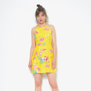 Vintage 90s Floral Sleeveless Dress - Size Medium