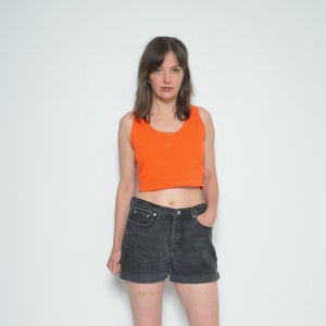 Tommy Hilfiger Denim Shorts / Vintage 90er High Waist Schwarze Jeans