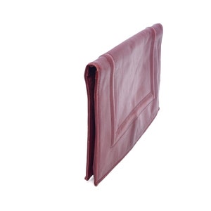 Vintage 80er Jahre Umschlag Echtleder Handtasche Clutch Geldbörse