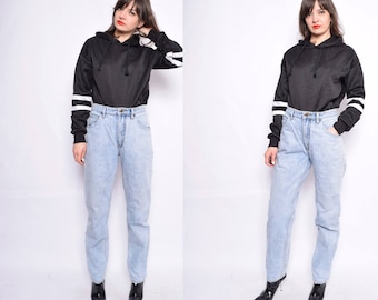 Vintage 90's Acid Wash Denim Jeans  / High Waisted Jeans - Size Medium