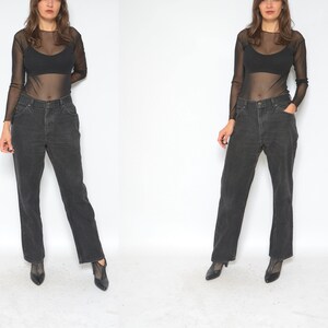 Lee Black denim Jeans / Vintage 90s Lee Grunge Straight Leg Denim Pants - Size 30-36
