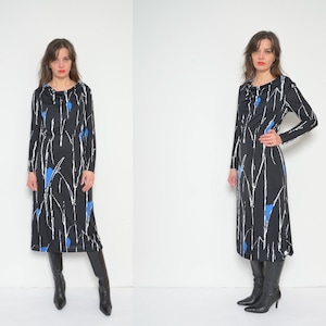 Vintage 90s Abstract Print Maxi Dress - Verena Modelle - Medium