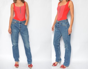 Vintage 90s Levi's 510 Blue Denim Jeans - Size 31/34