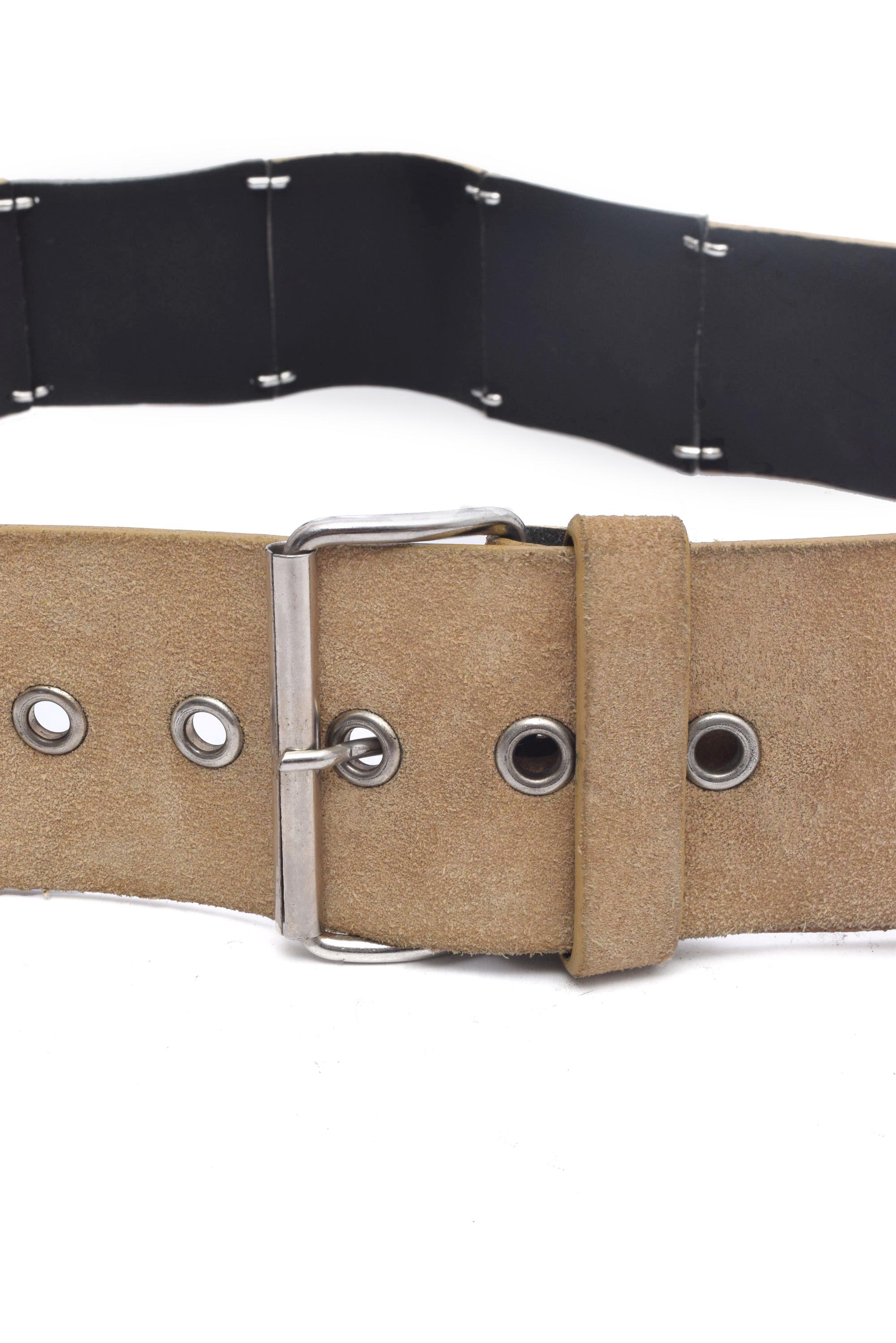 NWT Dead Stock Vintage Wilsons Leather Patchwork Suede Waist Belt Wild mustangs are on the loose inside Rumors! Vintage  main image 2