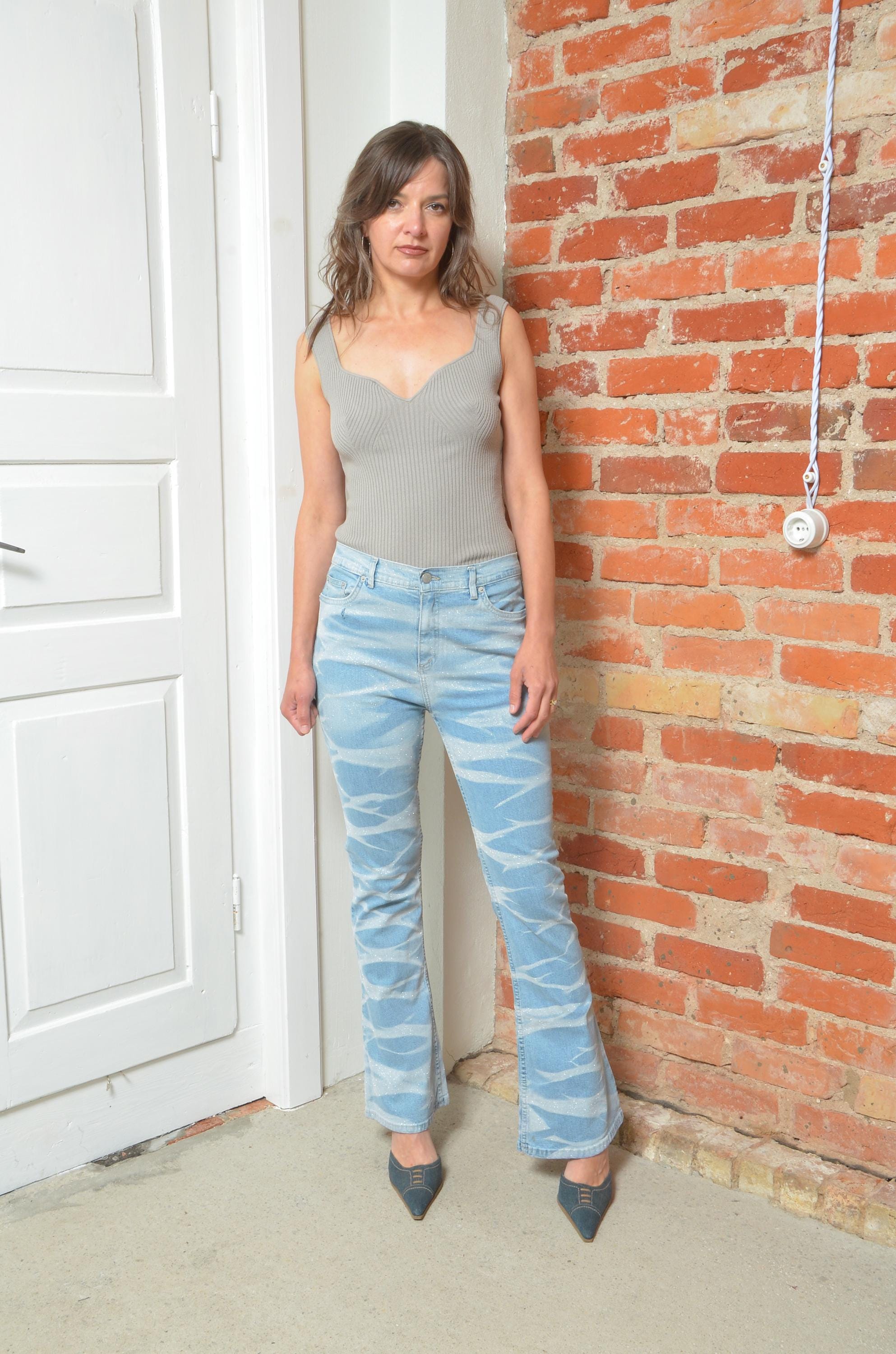 パンツ 00s flare denim pants zip glitter y2k 00s flare denim pants zip glitter y2k 【公式通販】