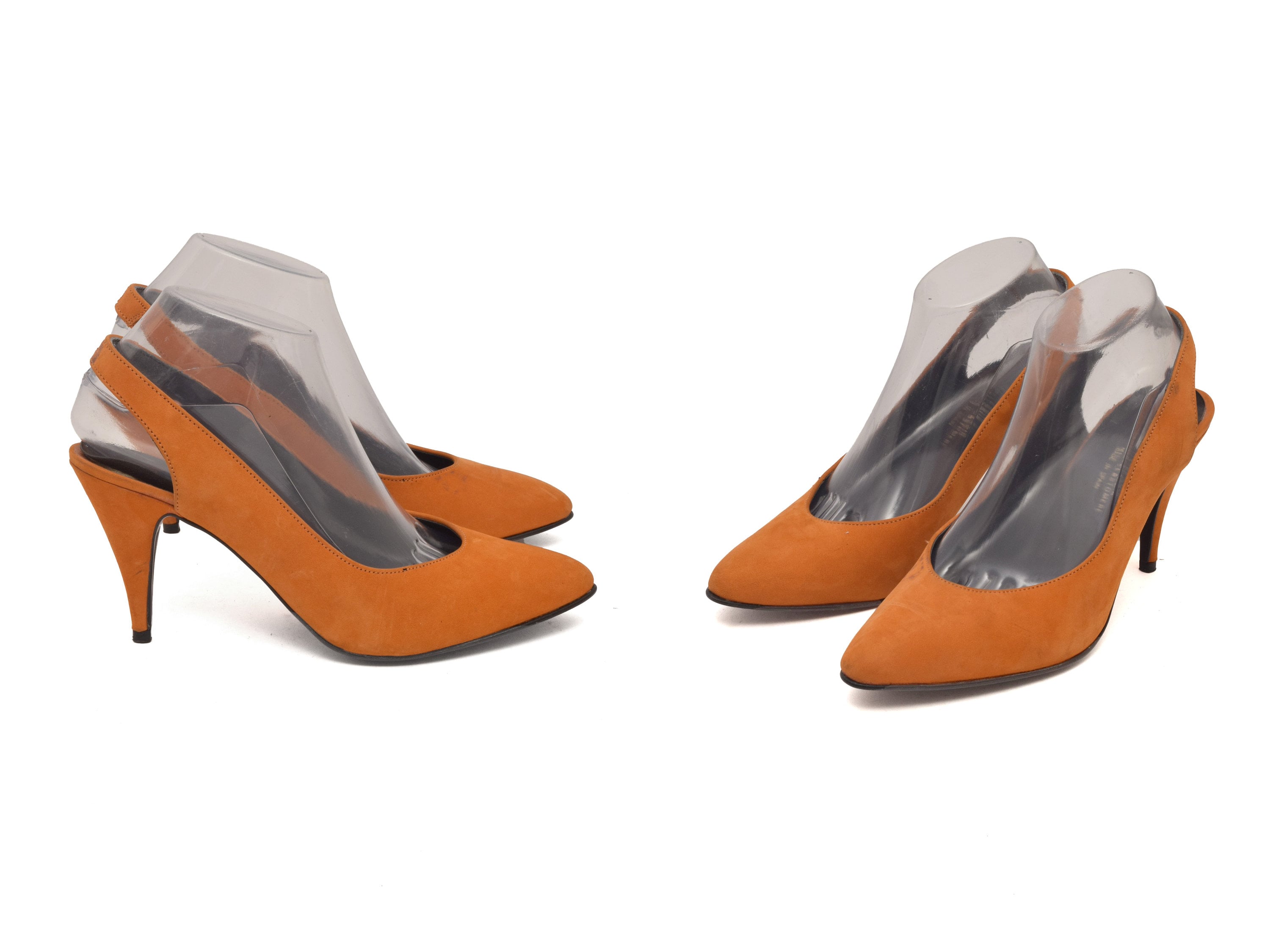 Clear orange online heels