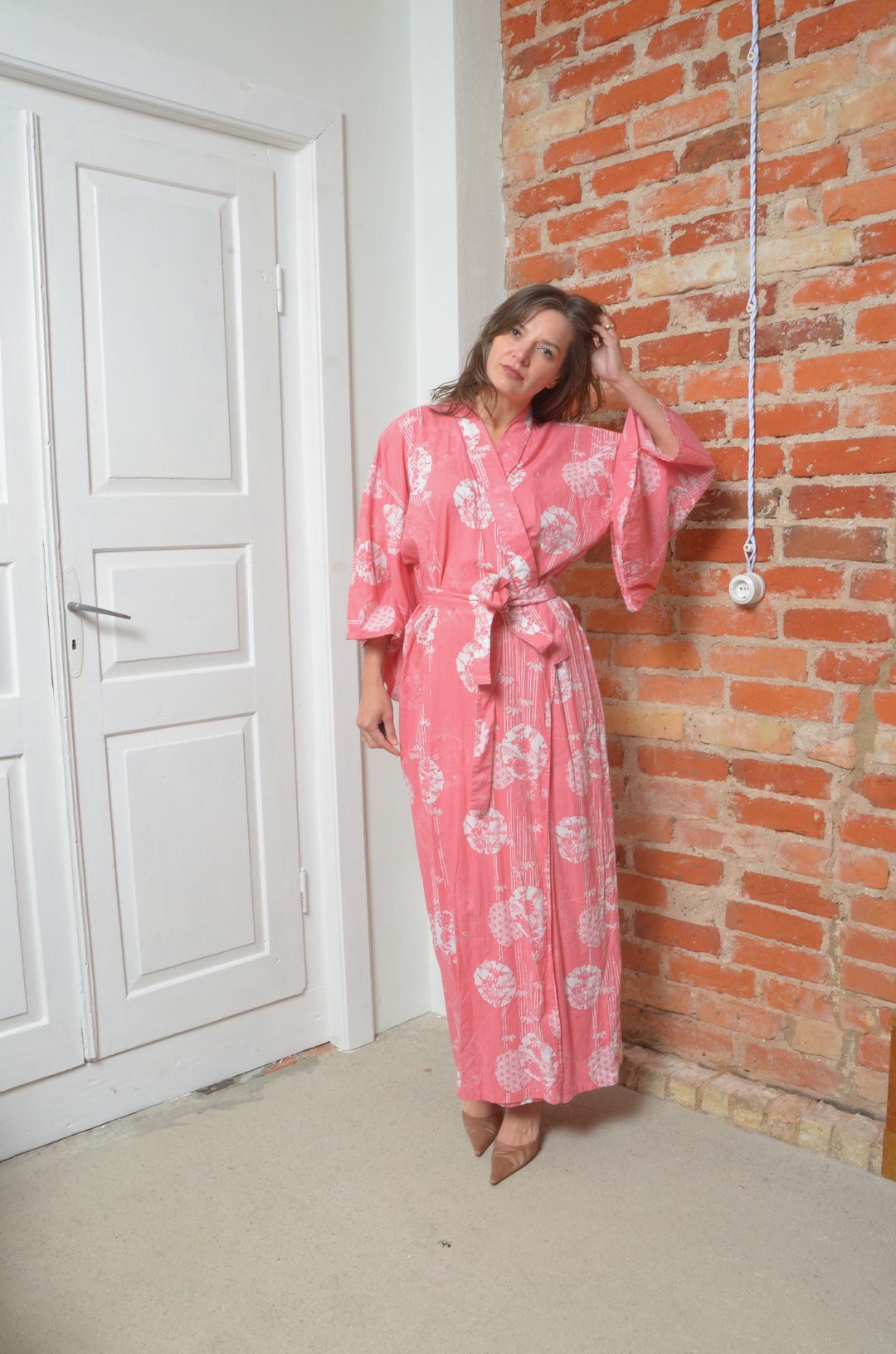 Japanese Robe Styles Vintage Japanese Floral Kimono Robe - Etsy