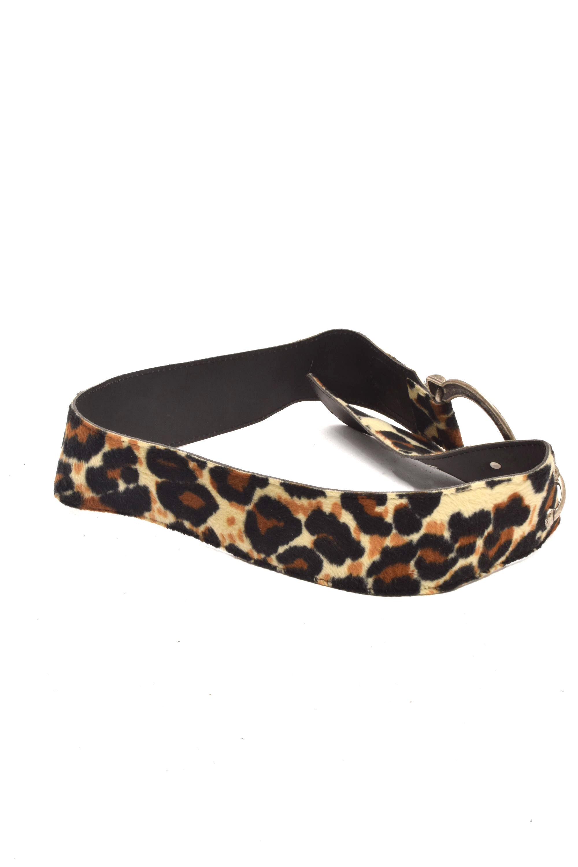 Vintage 80s Details brown & black animal print faux fur‎ belt Vintage Animal Leopard Print Faux Fur Waist Belt, 90s Tan  main image 3