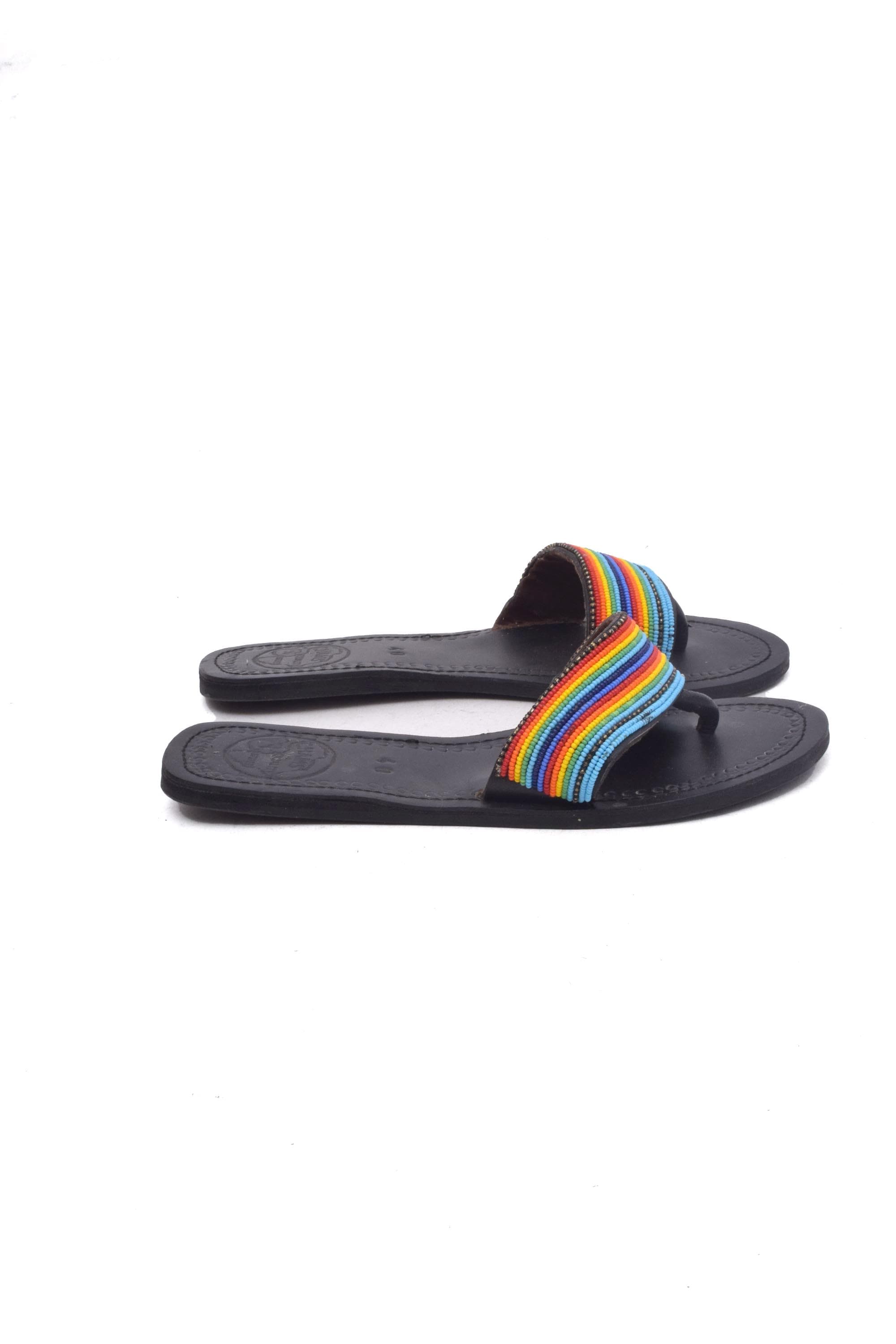 Vintage 90s Reef Black & Neon Sandals ~ Size 10 Women main image 2