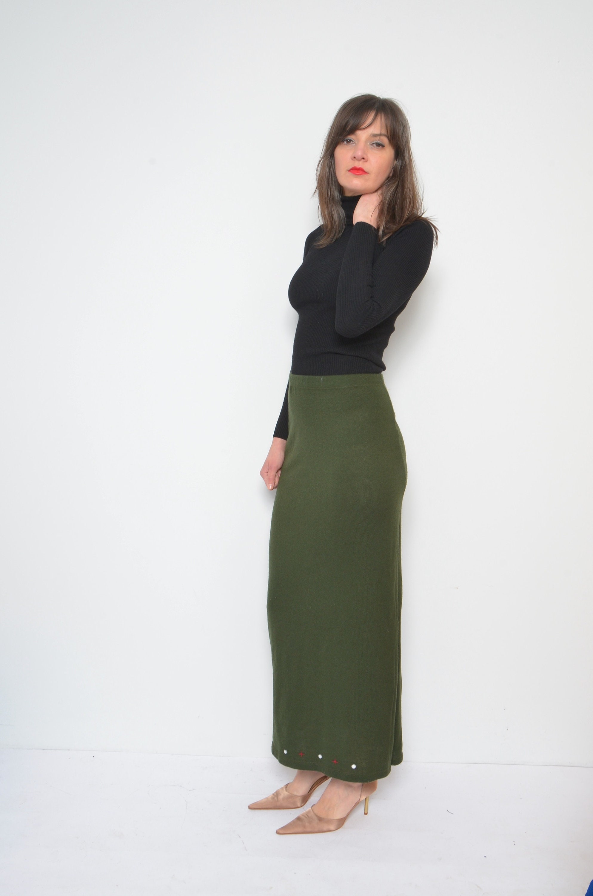 maturely TieDye Military Maxi Skirt