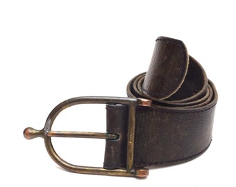 Vintage Streetwear Archival Japanese Style Leather Belt 90s