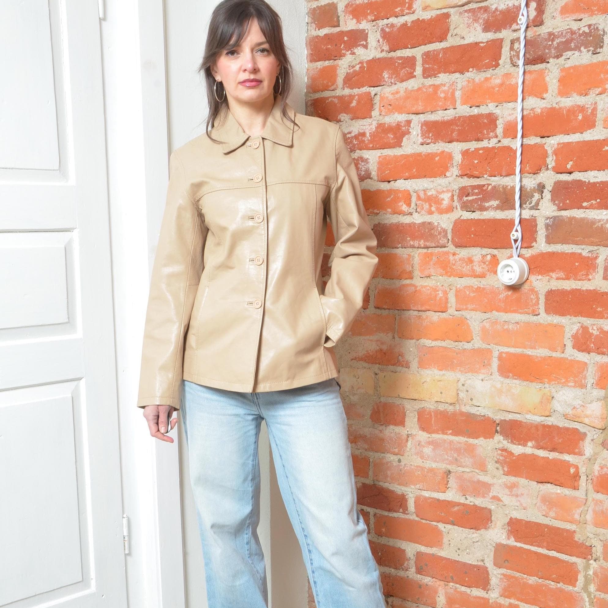 Saki Leather Jacket Womens - Etsy