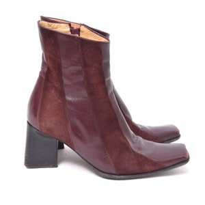 Vintage 90er Jahre Wildleder Ankle Boots: Italienischer Keilabsatz