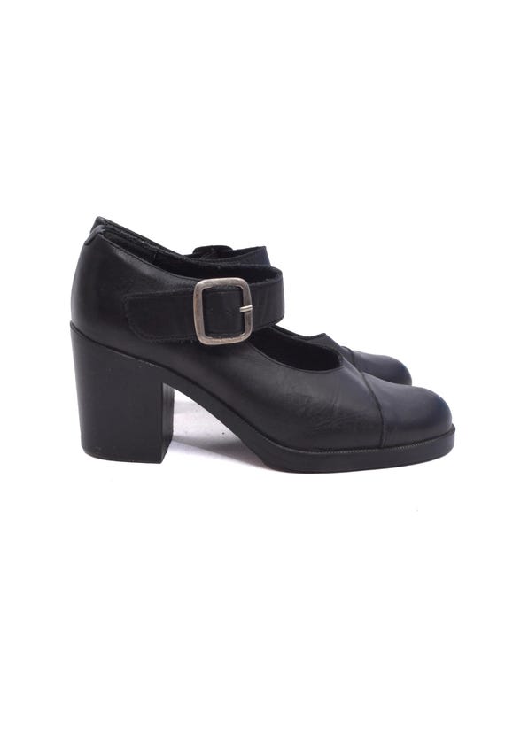 Mary Janes Pumps Mit Blockabsatz Schwarz Kaufe Blockabsatz-Schuhe