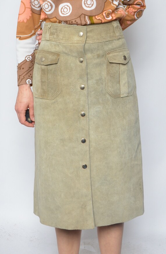 Gonna hotsell scamosciata beige