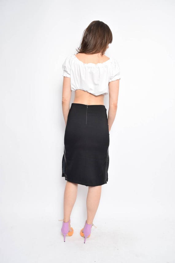 Rare 90s〜 Archive ITALY Deep slit skirt Maison Martin Margiela grey front slit skirt — fall 1999