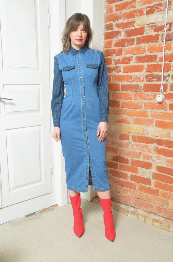 denim dress design Skater Mini Medium or looking for an dress for mother of bride Denim Midi Shirt Dress Size:5-6yrs