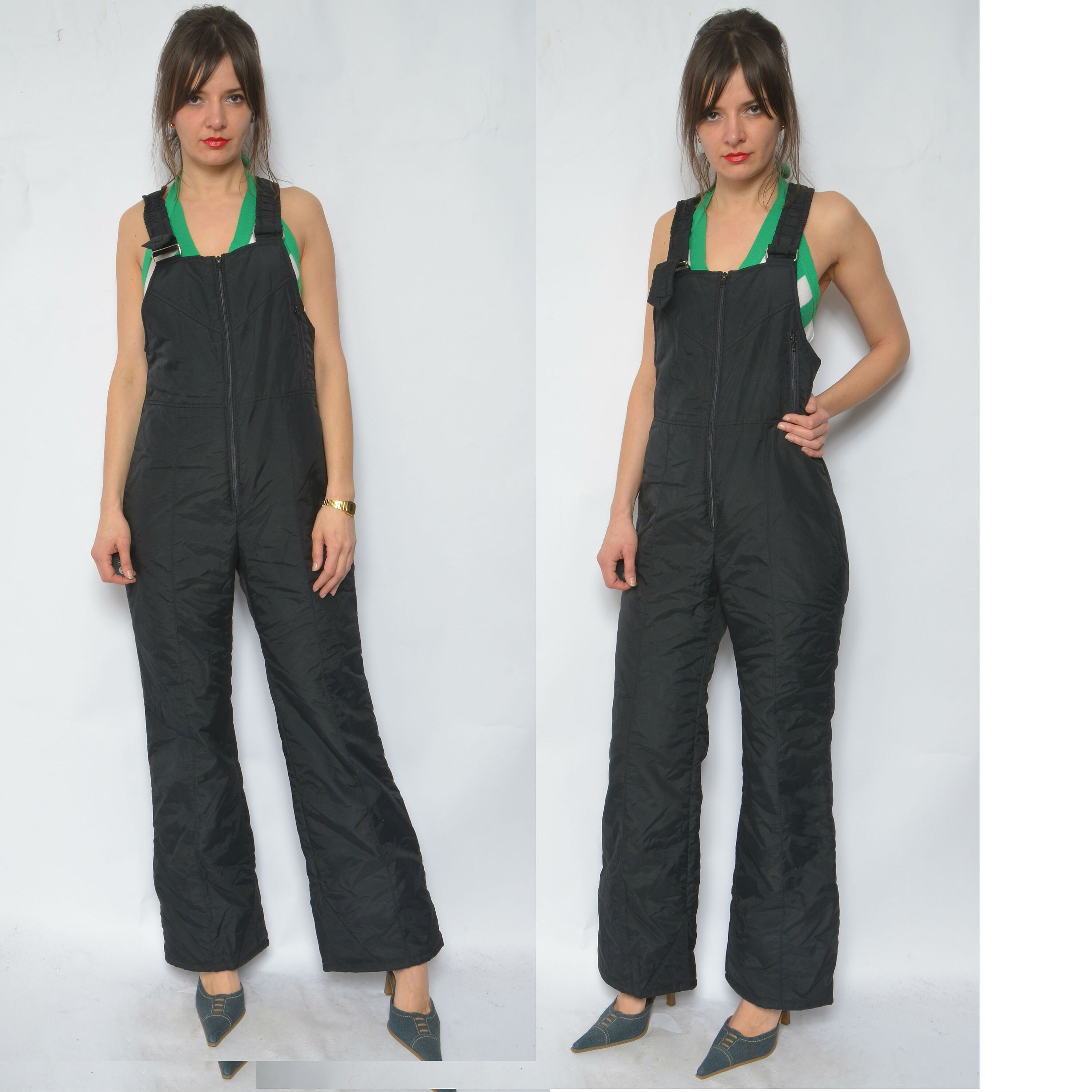 Skiing Pants Overalls /Vintage 80's Ski Jumpsuit /Zipper Etsy