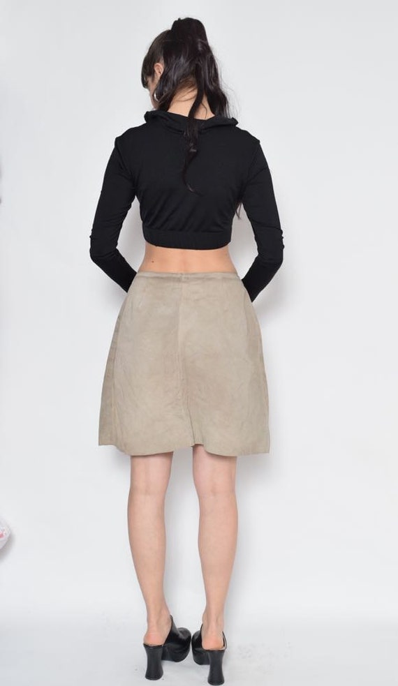 Suede rok beige new arrivals