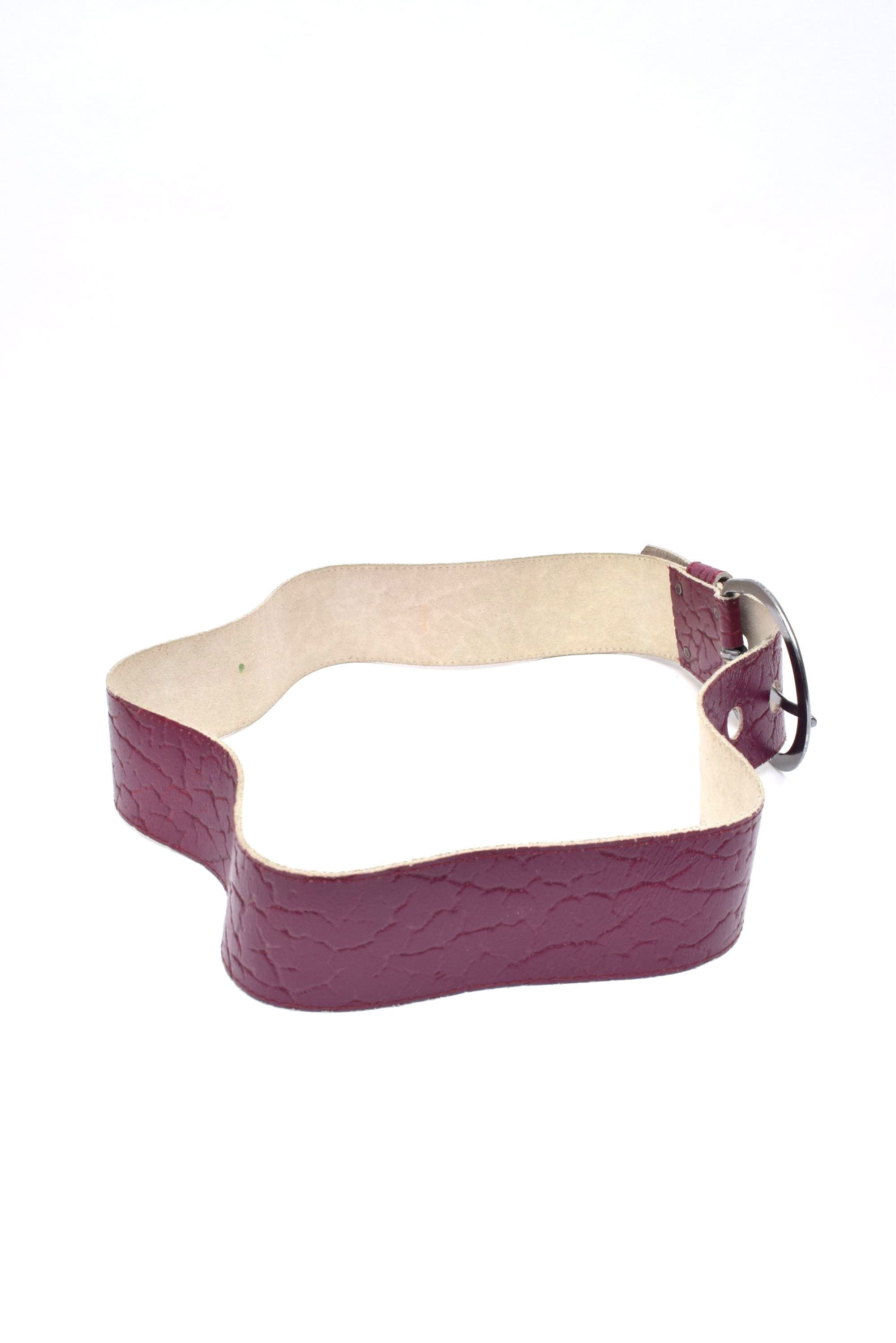 VINTAGE 80s 90s Plum Leather Wrap Belt Vintage 1980 main image 4