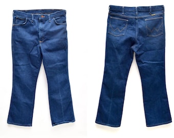 Vintage 90s Wrangler Jeans: Wide Leg Denim, Made in USA (38x30)