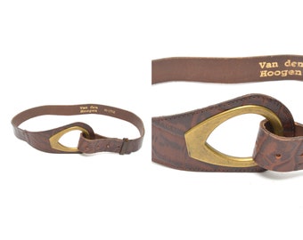 Vintage Vin Baker USA Brown Alligator Belt Women display picture 1