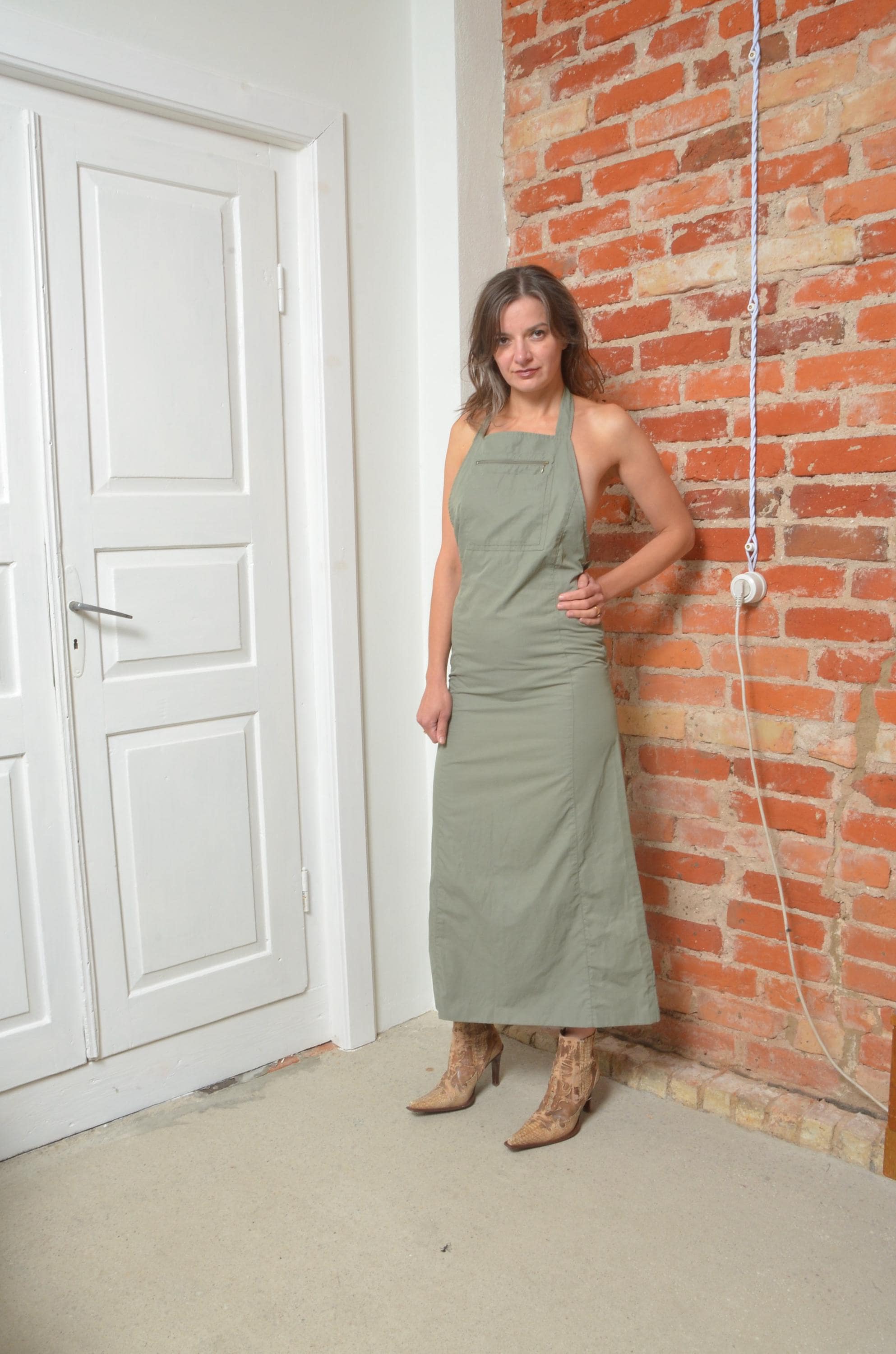 Vintage 90s Backless Apron Maxi Dress - Size XS - Etsy