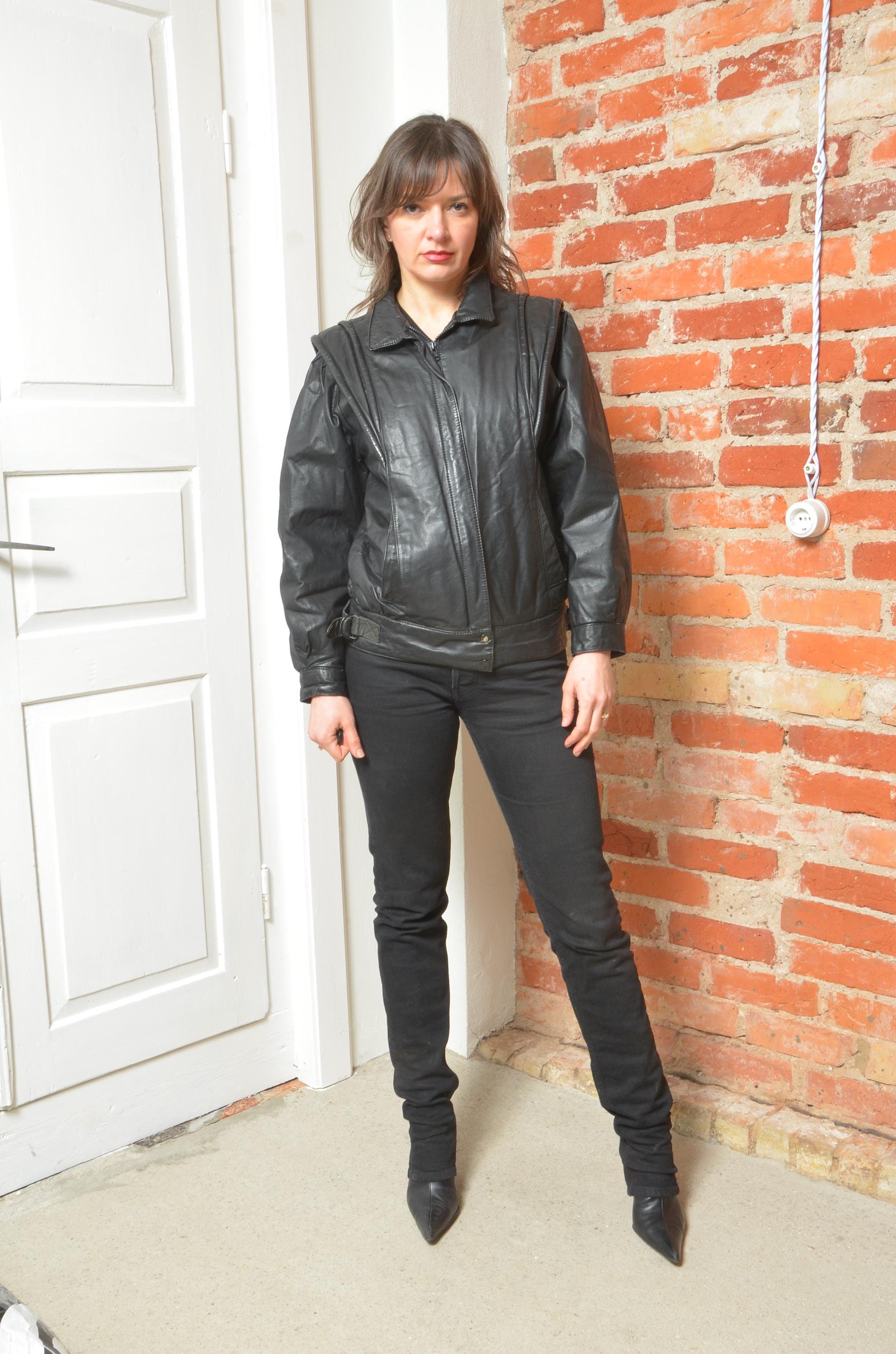 80s Leather Jacket - Etsy