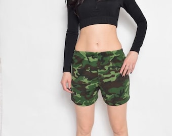 Vintage 90's Camouflage Shorts / Military Shorts
