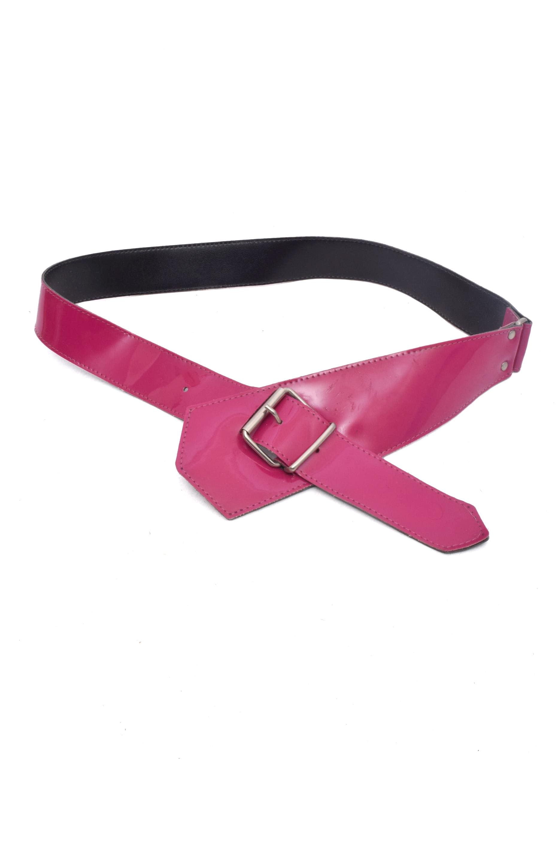 Vintage DayLor Pink Belt Stretch Shell Buckle 80s VINTAGE Pink Belt Womens XS Leather Gold Buckle Chic  main image 3