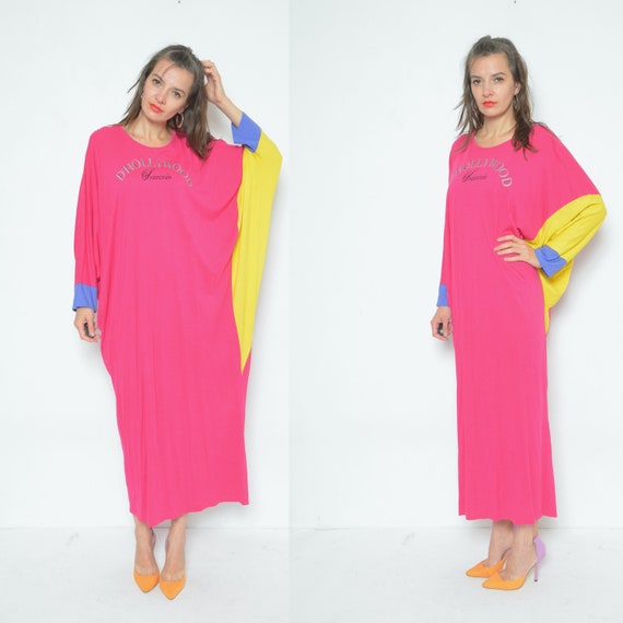 Color Block Tunic Dress / Vintage 80s 