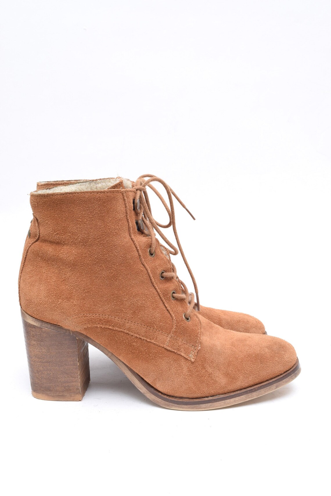 suede ankle boots high heel