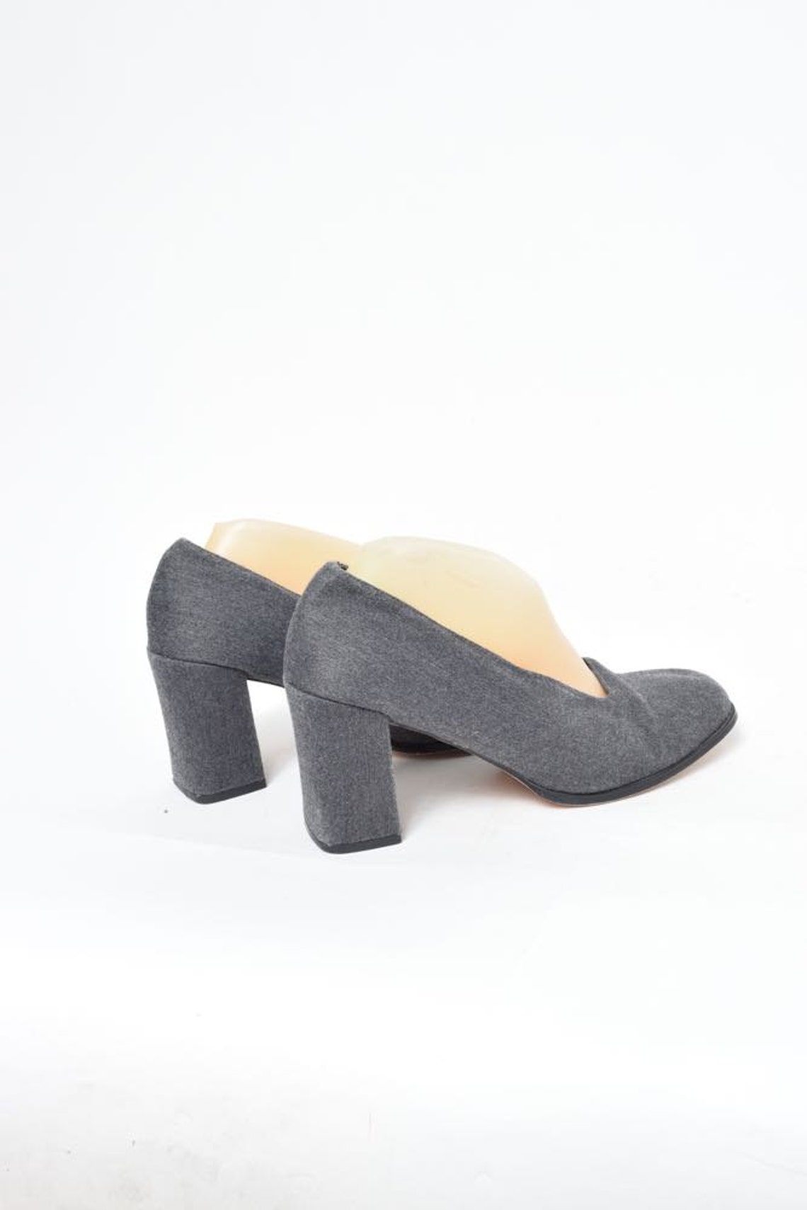 90s black chunky heels