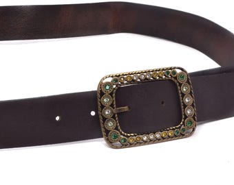Vintage Jessica Simpson Belt Bronze Brown Bling Belt - Etsy display picture 2