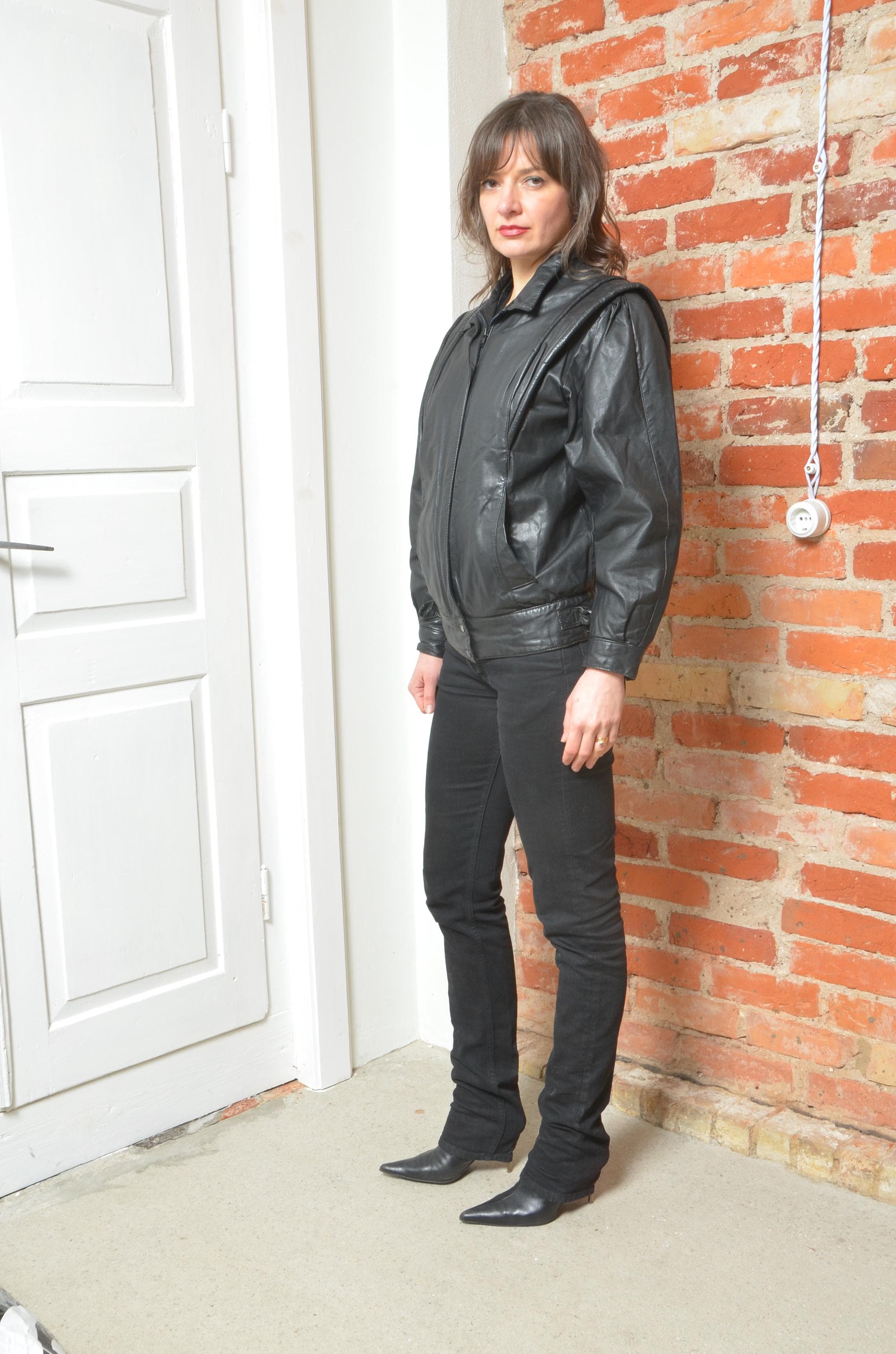 Vintage 80s Real Leather Leather Zipper Jacket - Size XS - Etsy