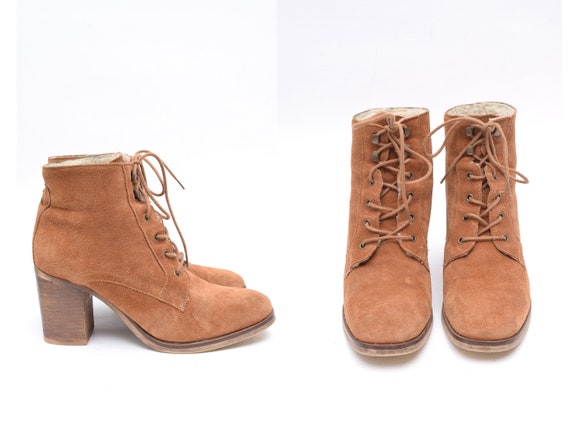 Lace up high ankle cheap boots