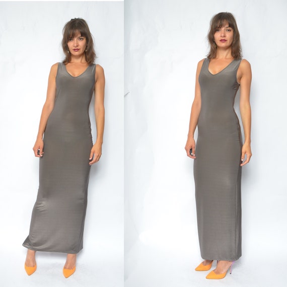 long tight maxi dress