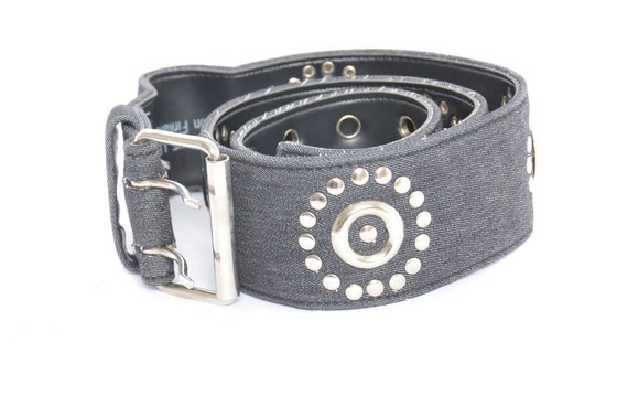 いいネット通販 - 全国送料無料でお届けします Belt Denim 2000's Vintage With Etsy - Belt Jean Wide / Studs 小物