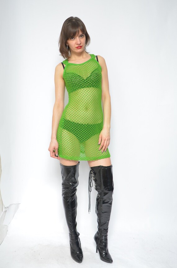 90s fishnet top
